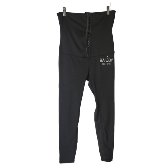 Bawdy Boujee Hippie Women's Black Body Control Yoga Stretch Pants, Size 3XL - Picture 1 of 14